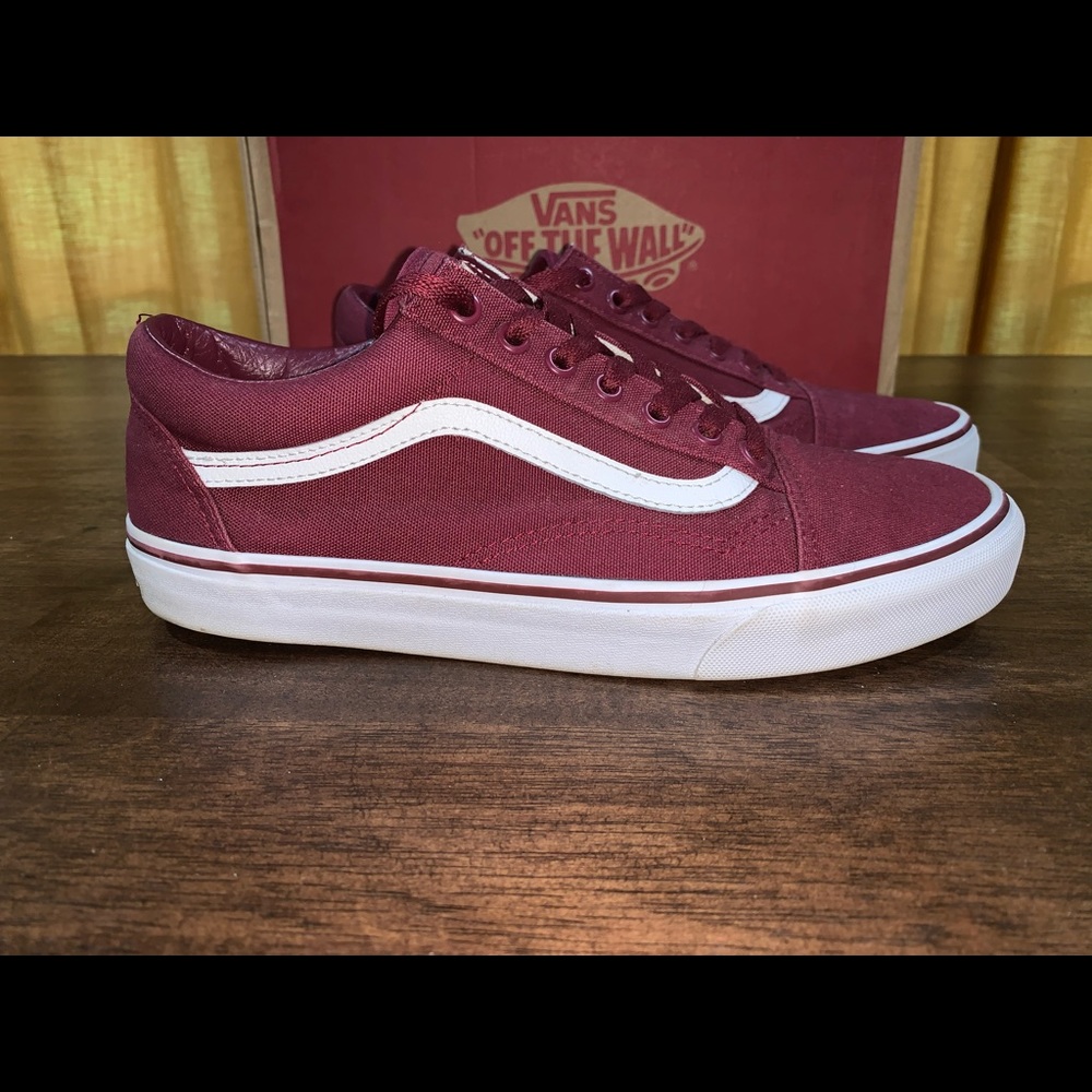 Vans Okd Skool in Burgundy Canvas